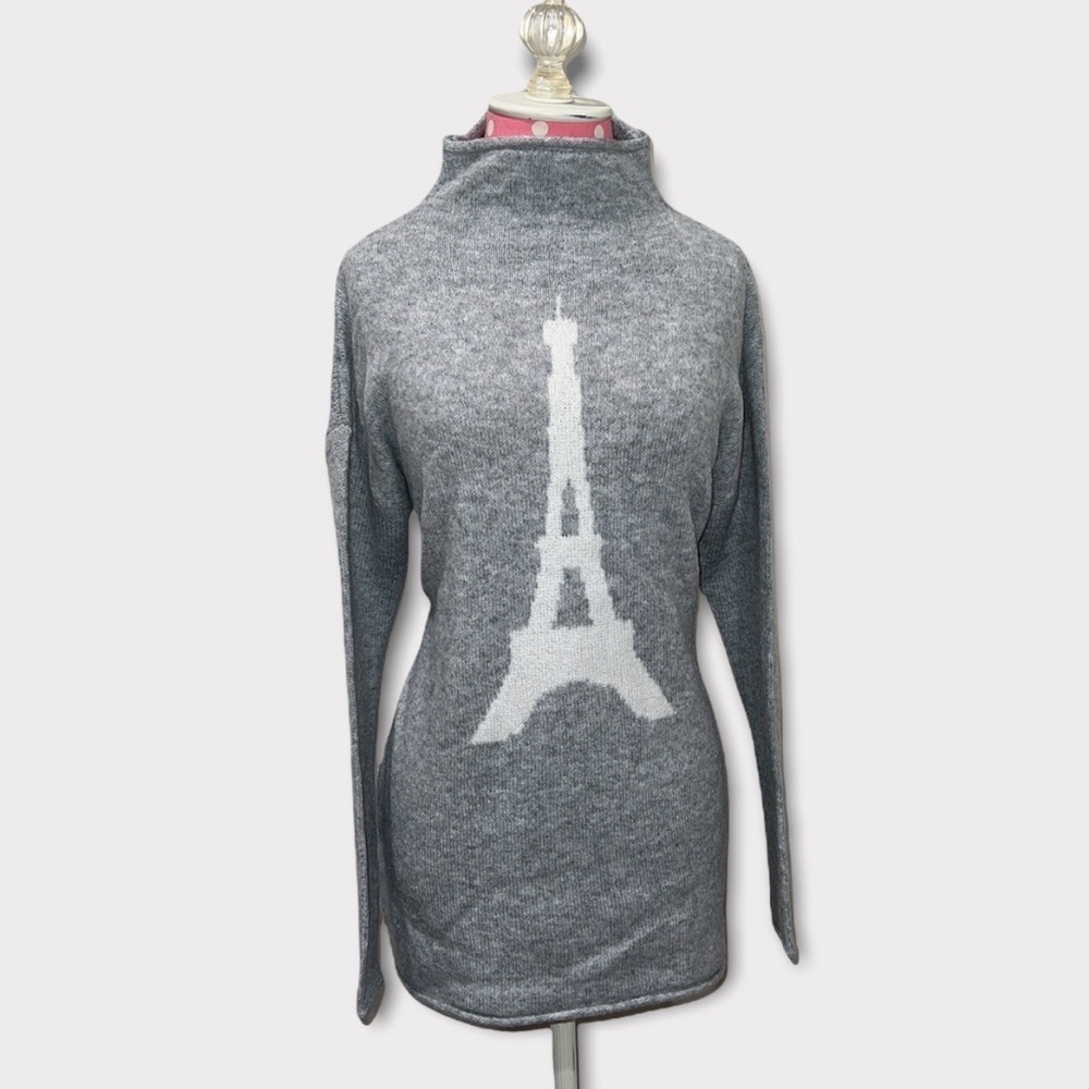 Cupcakes & Cashmere Grey Eiffel Tower Sweater Multiple Sizes.